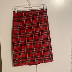 J crew plaid skirt